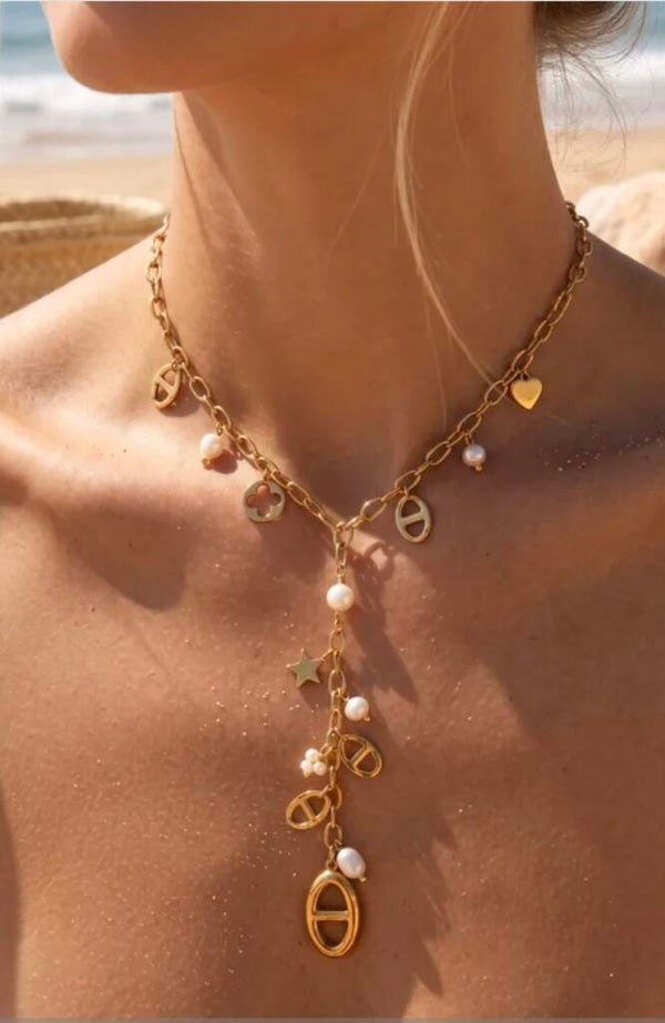 ✨️ Collier Y maille marine étoile ✨️