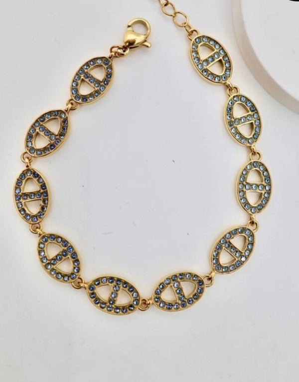 ✨️ Bracelets maille marine zircons ✨️