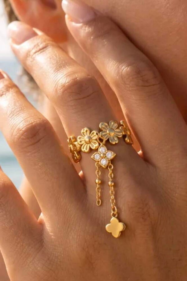 ✨️ Bague  chainette trèfle ✨️