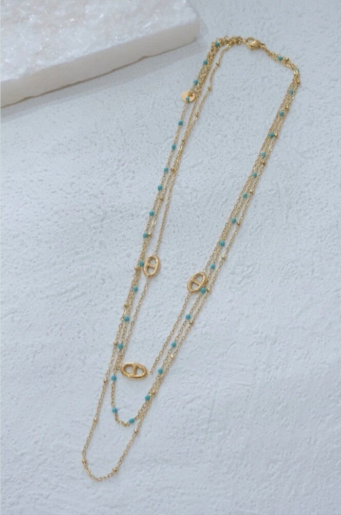 ✨️ Collier multi rang maille marine ✨️