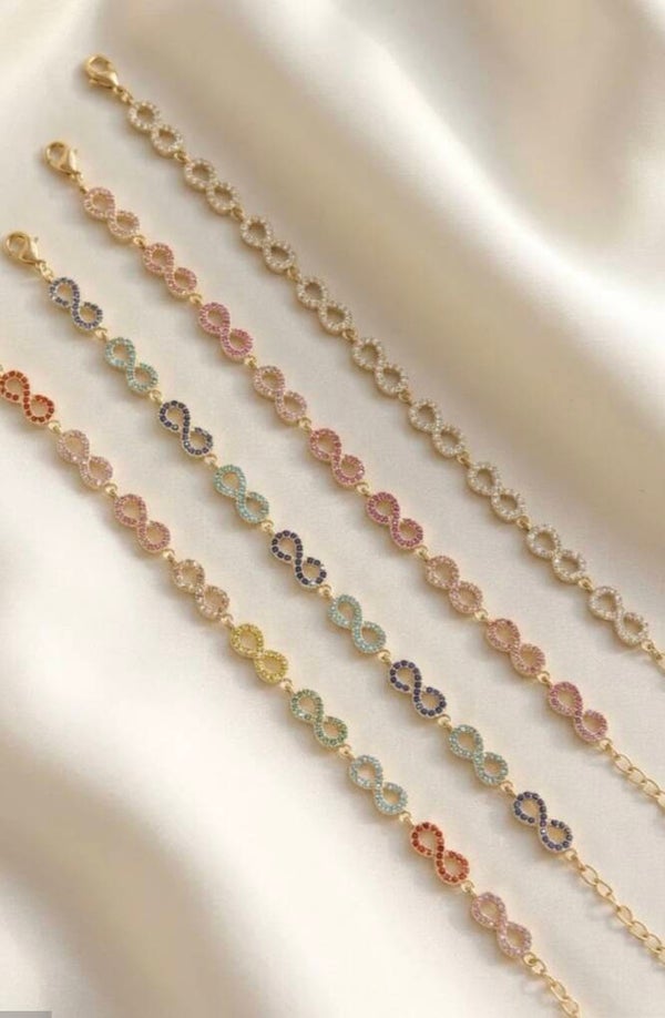 Bracelet cristal et acier inoxydable – Infini d’Éclat