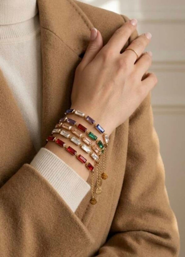 Bracelet cristal et acier inoxydable – Rivière d’Éclats
