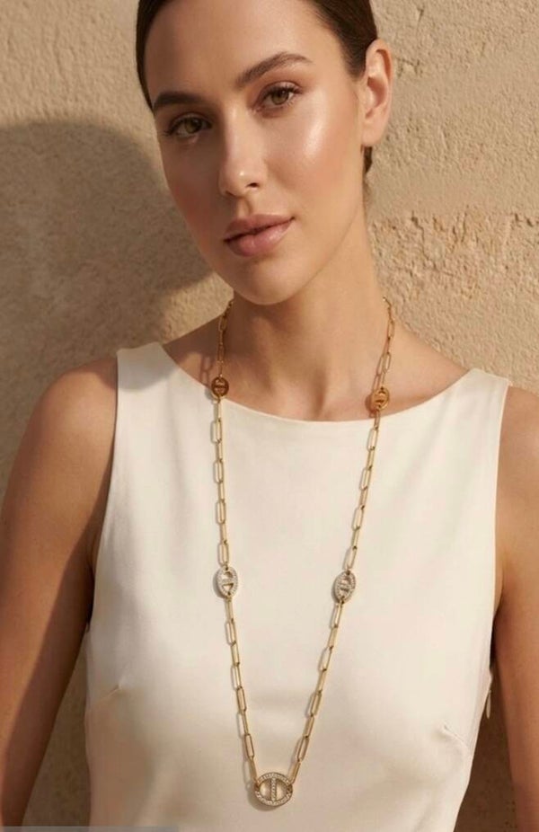 Sautoir Maille Marine en Acier Inoxydable Doré & Argenté – Style Chic Premium