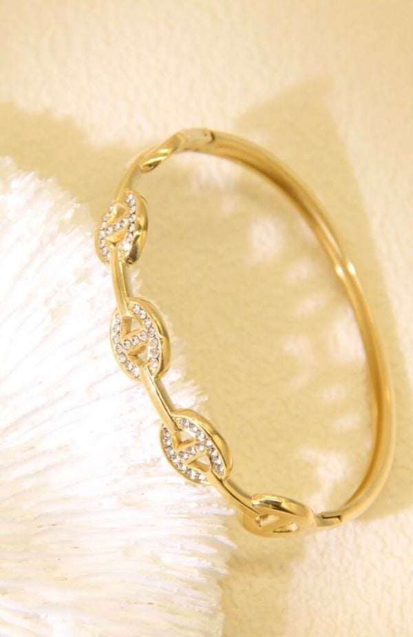 Bracelet Jonc Boucle Marine en Acier Inoxydable