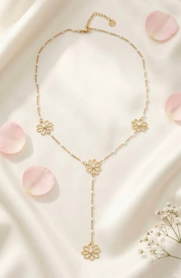 Collier Fleurs Y – Élégance Florale