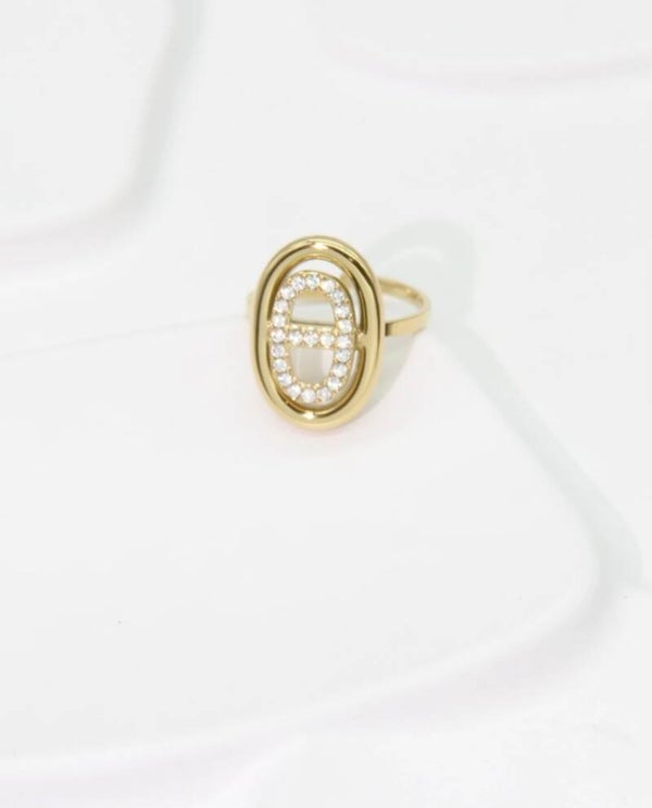 Bague Maille Marine en Acier Inoxydable – Élégance Chic & Tendance
