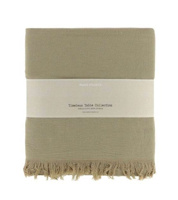 Tafelkleed fringle taupe