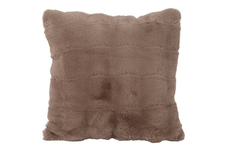 Bont kussen taupe