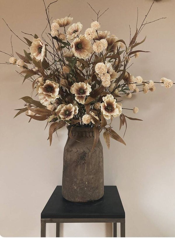 Kunst boeket beige XL