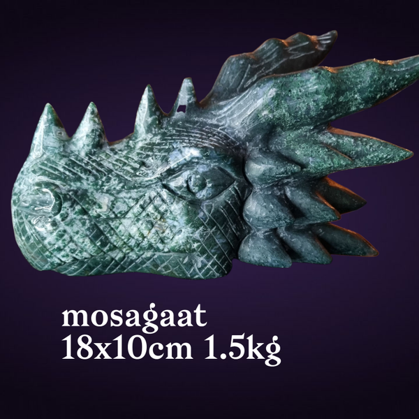 mosagaat draak unieke carving 1.5 kg