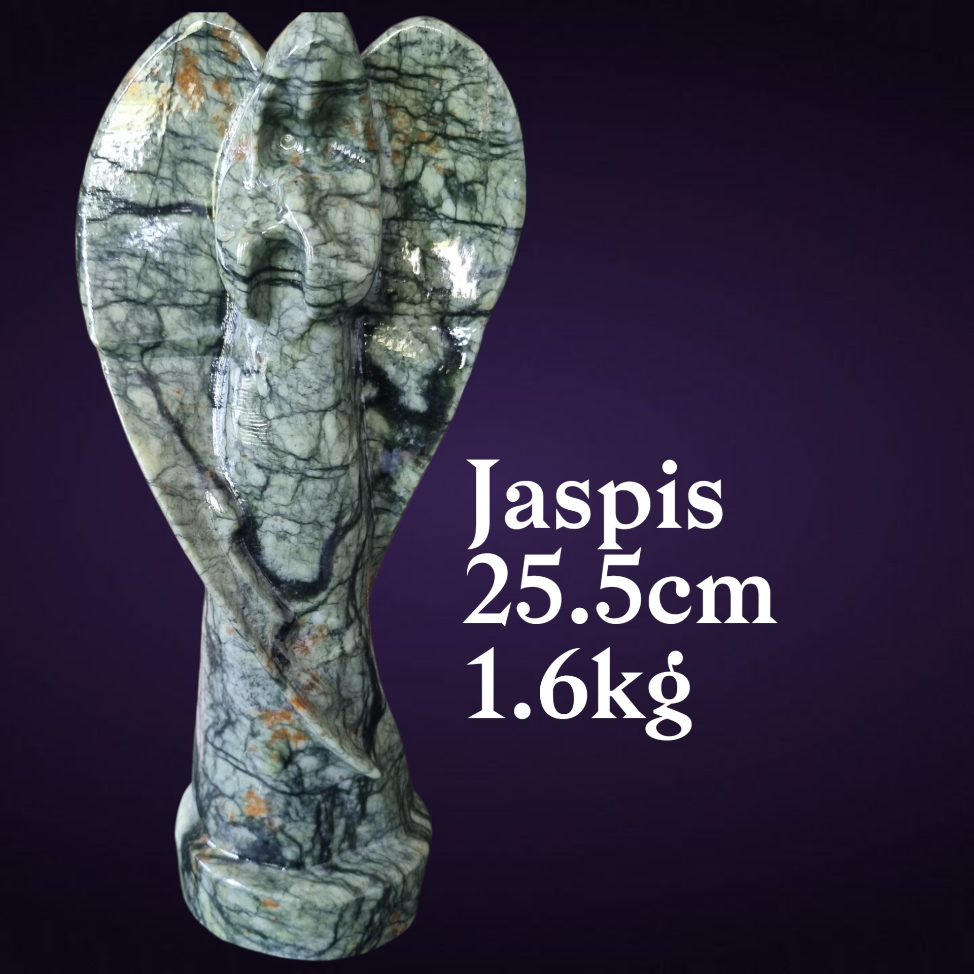 spiderweb jaspis engel xxl 1.6kg 25.5cm