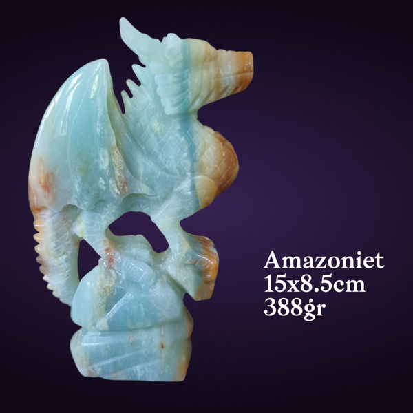 Amazoniet full body draak 15cm