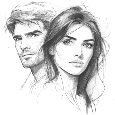 Digital art of faces