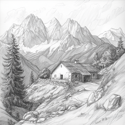 Digital art ofMountains