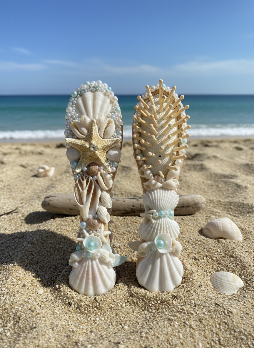 Ocean seashell small comb 03