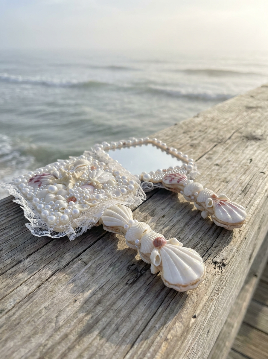 Aurelia Seashell Square Mirror - 06