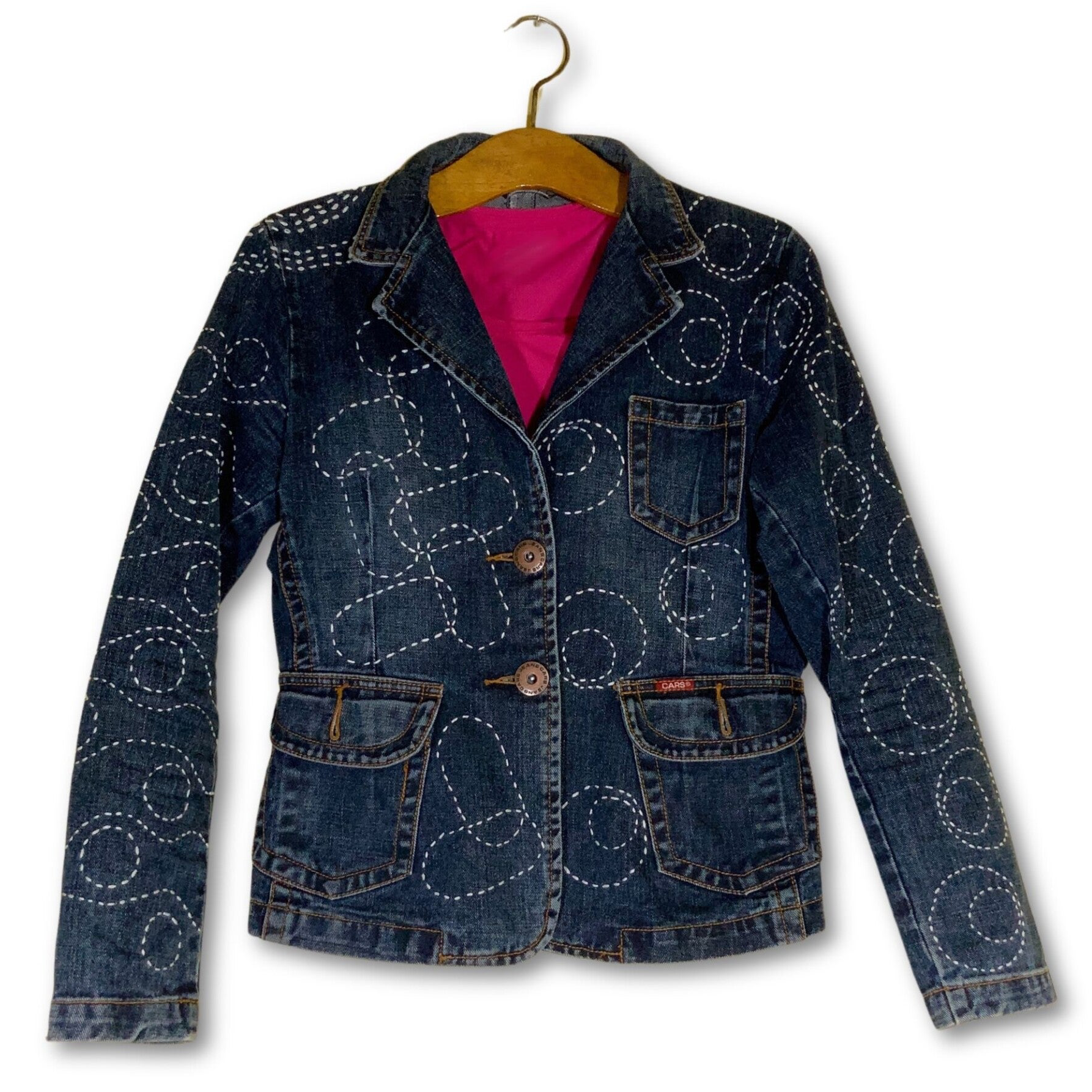 Handmade upcycled denim with sashiko embroidery