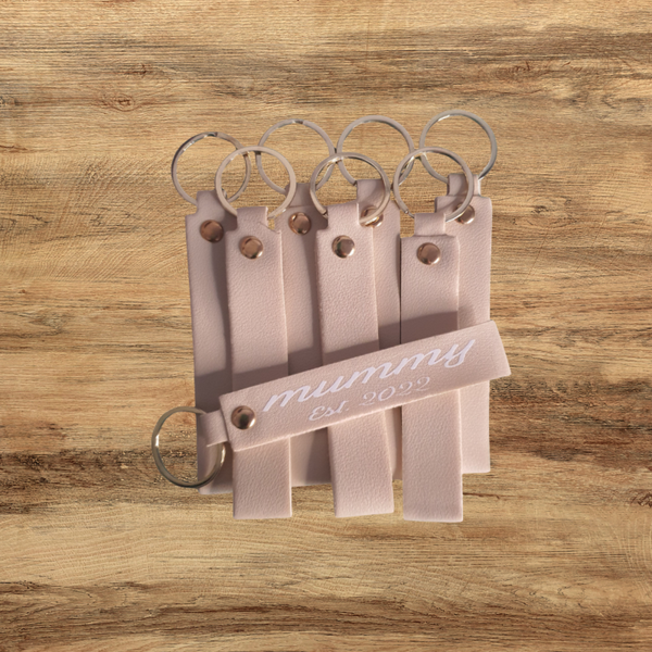Faux Leather Strap Keyring