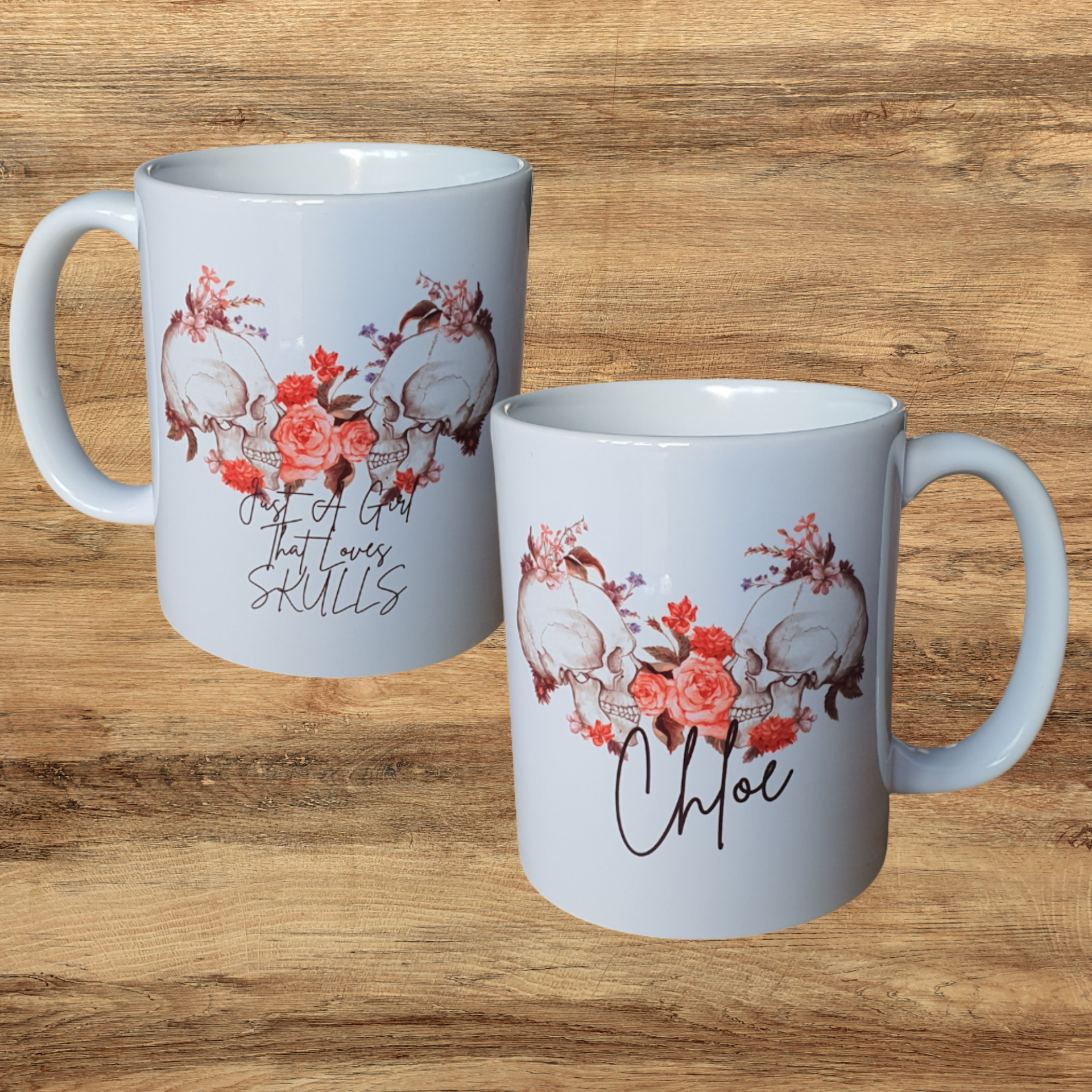 Just A Girl That Loves Skulls Personalised Mug