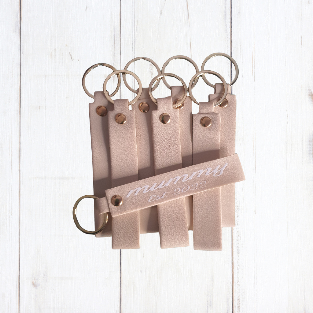 Faux Leather Strap Keyring