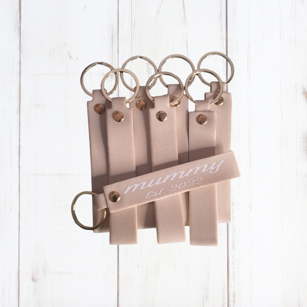 Faux Leather Strap Keyring
