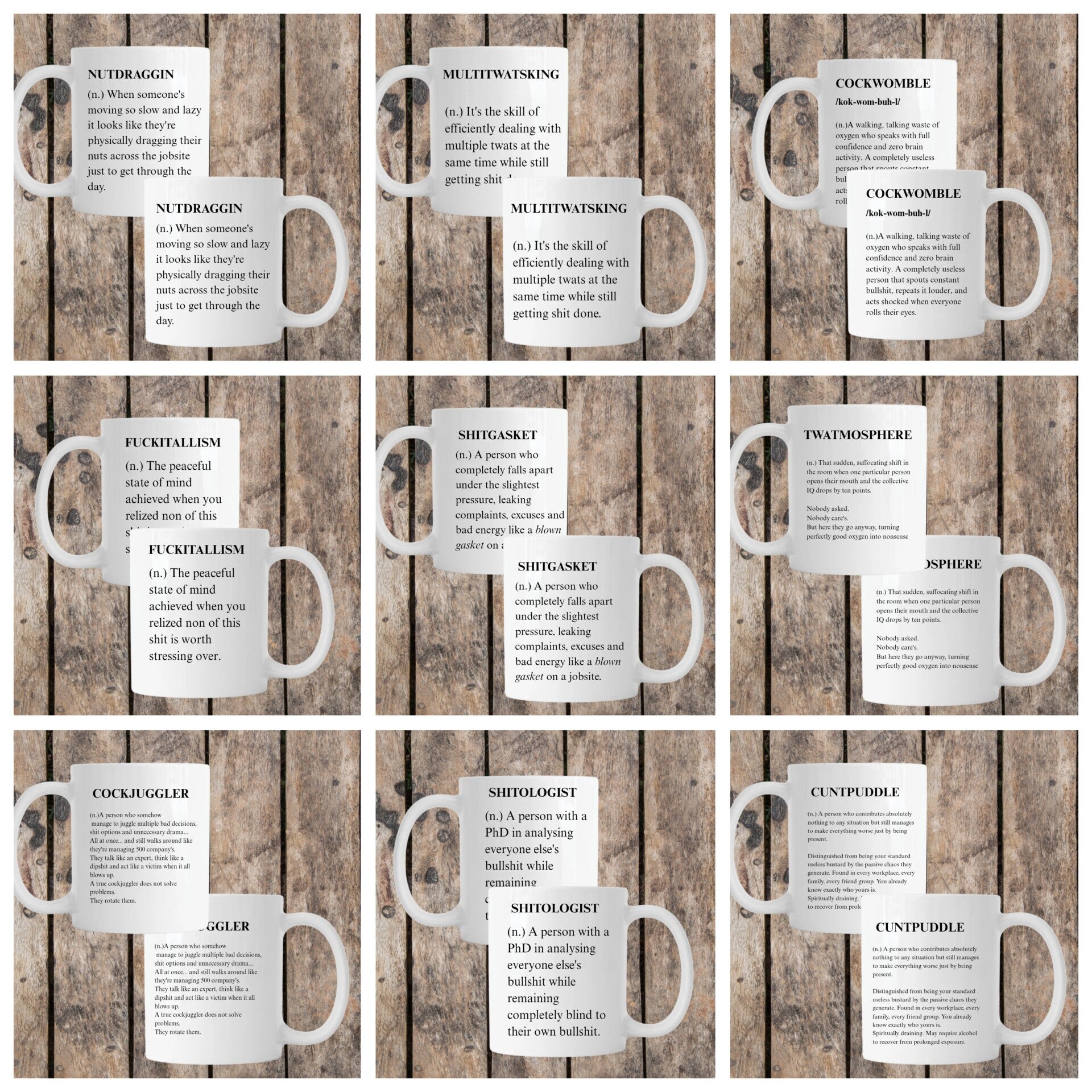Offensive Dictionary Mug Collection