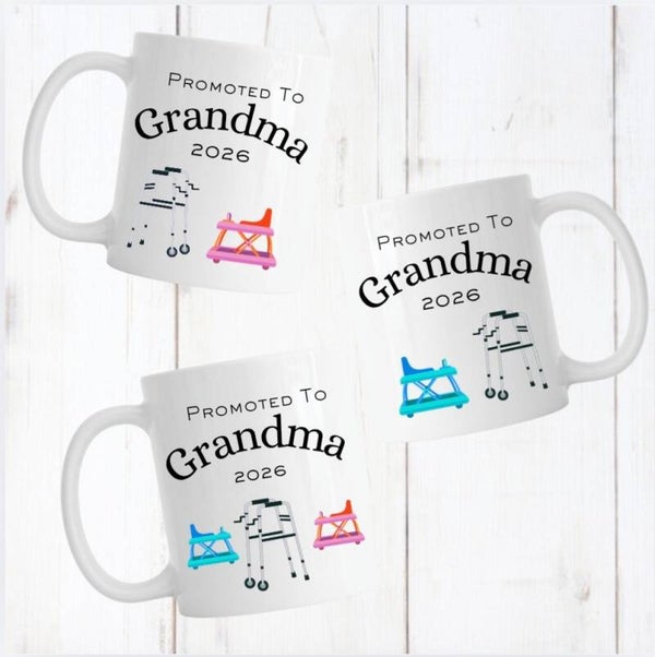 Promoted to Grandma mug