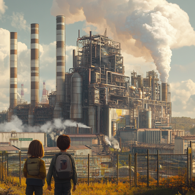 Begrijpend lezen werkblad groep 7 en 8 met een avontuurlijk verhaal over industrie