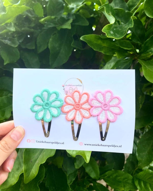 Setje bloemen haarspeldjes