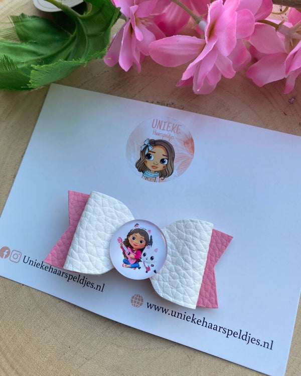 Wit roze Gabby’s strik