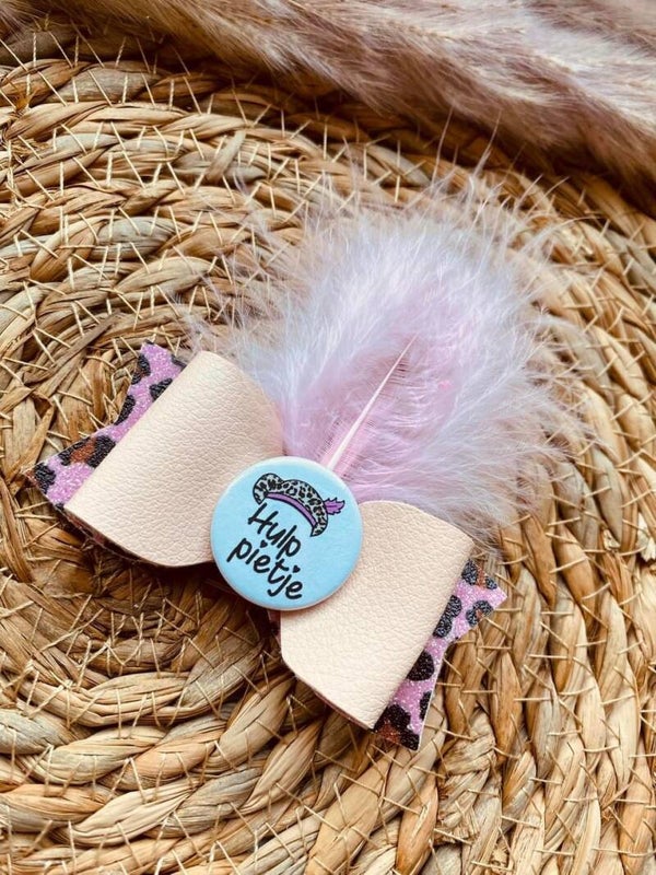Hulp pietje panter roze/crème