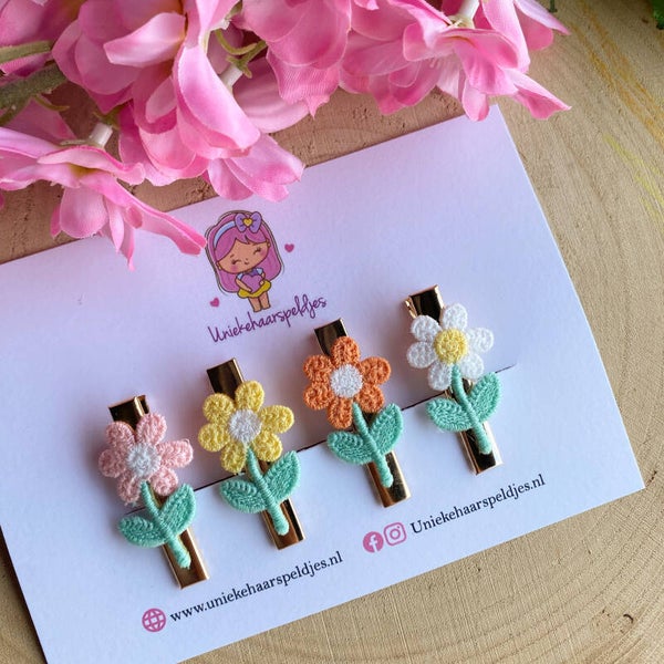 Happy flowers haarspeldjes setje