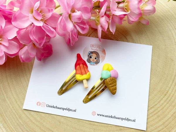 Setje ijsjes gemaakt van fimoklei