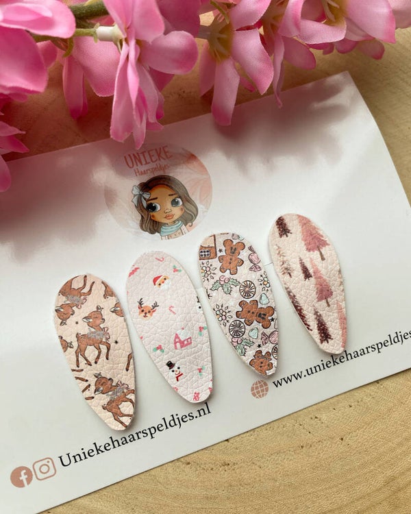 Setje haarspeldjes kerstmis