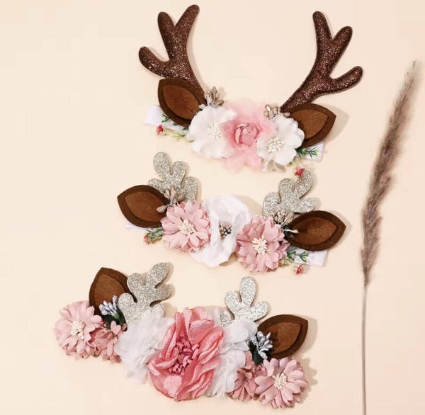 Luxe rendier kersthaarbandje