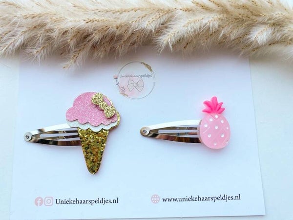 Setje zomer haarspeldjes