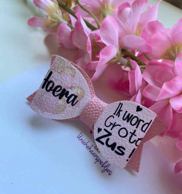 Hoera! ik word grote zus strik