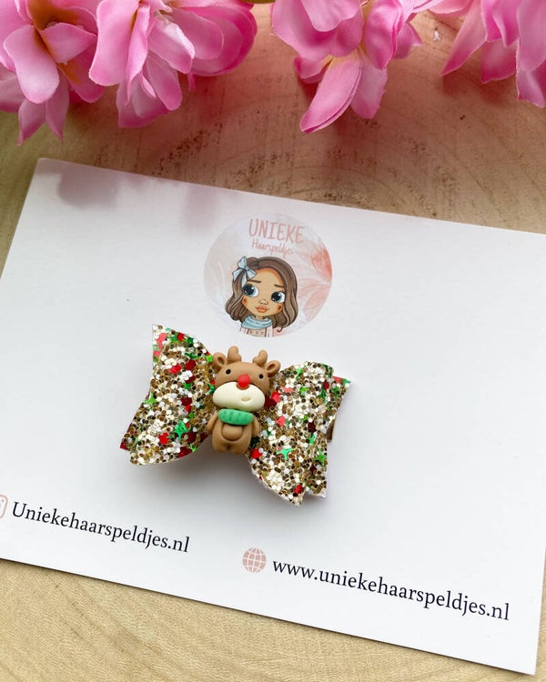 Kerst glitter goud groen rood