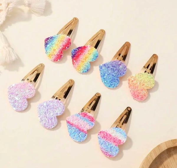Regenboog haarspeldjes per stuk of set van 8