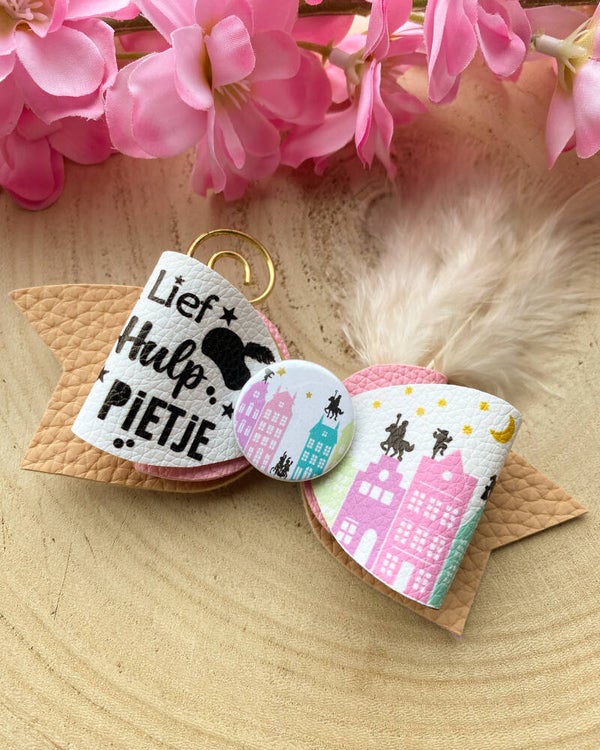 Lief hulp pietje strik beige