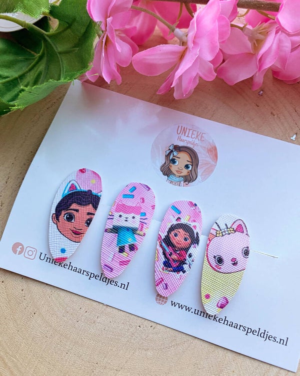 Setje haarspeldjes Gabby’s dollhouse 4 stuks