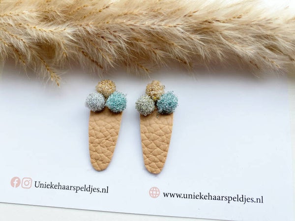 Setje met 2 ijsjes haarspeldjes