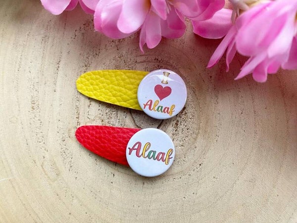 Setje van 2 haarspeldjes Alaaf & I love Alaaf