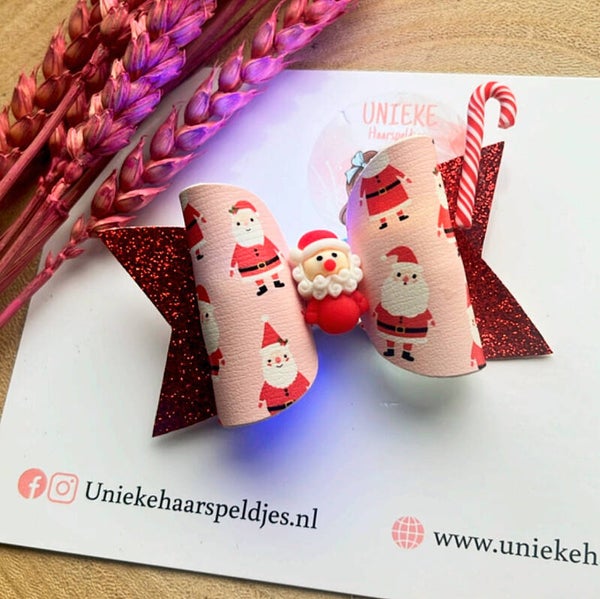 Kerst strik met gekleurde lichtjes