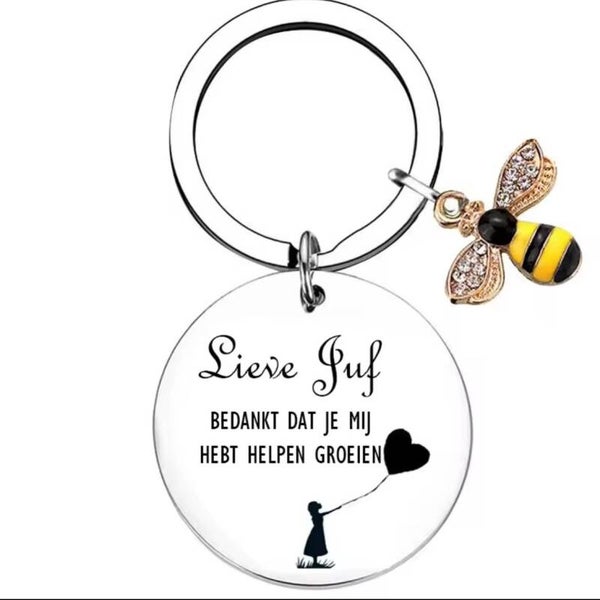 Juf sleutelhanger