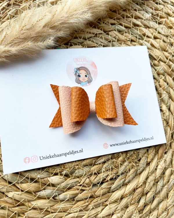 Bruin/beige strik 7cm