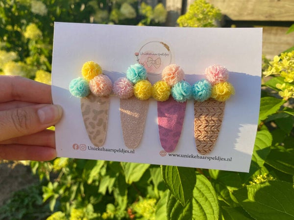 Setje ijsjes haarspeldjes