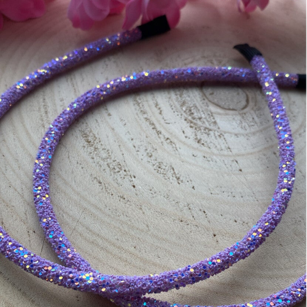 Lila glitter diadeem