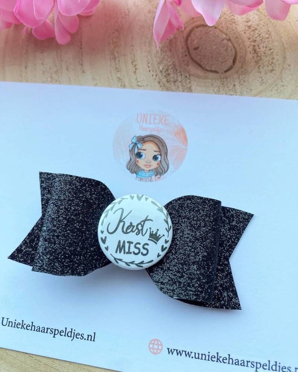 Kerst miss glitter zwart