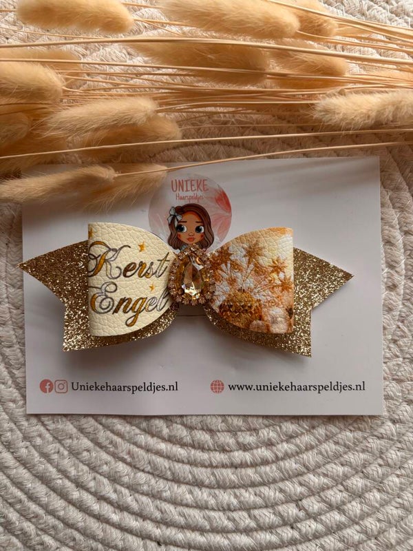 Kerst engel 9cm strik